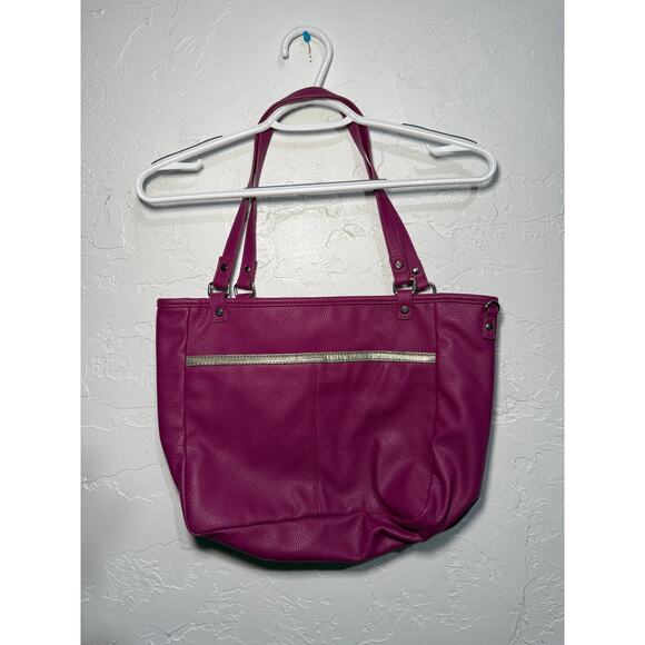 Thirty one 31 jewell townsfair reversible tote purple purse boho‎ chic everyday - Picture 3 of 6
